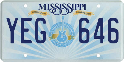 MS license plate YEG646