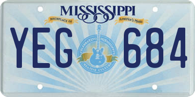 MS license plate YEG684