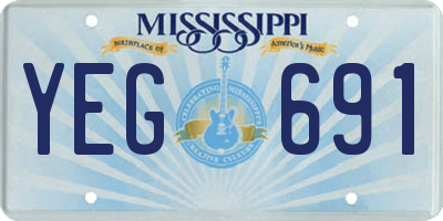 MS license plate YEG691
