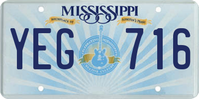 MS license plate YEG716