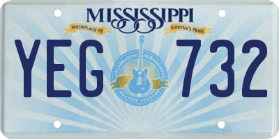 MS license plate YEG732