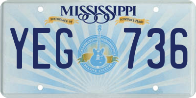 MS license plate YEG736