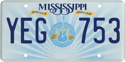 MS license plate YEG753