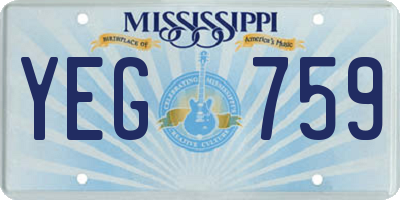MS license plate YEG759