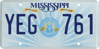 MS license plate YEG761