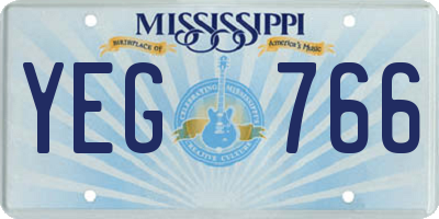 MS license plate YEG766