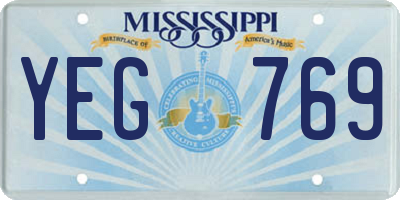 MS license plate YEG769