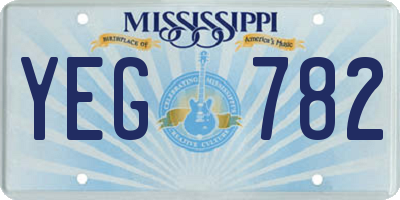 MS license plate YEG782
