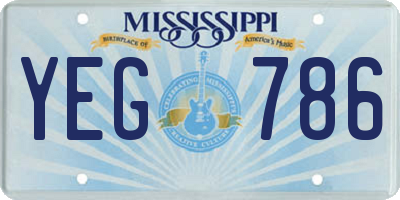 MS license plate YEG786