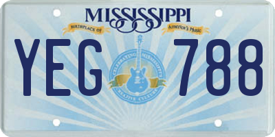 MS license plate YEG788