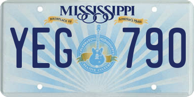 MS license plate YEG790