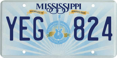 MS license plate YEG824