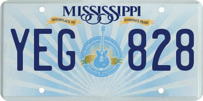 MS license plate YEG828