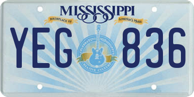 MS license plate YEG836