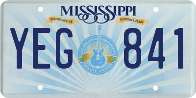 MS license plate YEG841