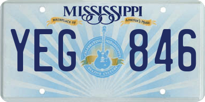 MS license plate YEG846