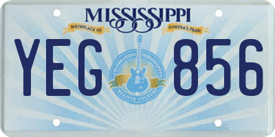 MS license plate YEG856