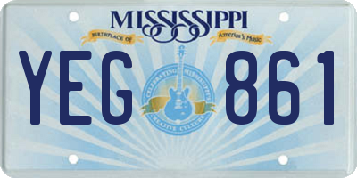 MS license plate YEG861