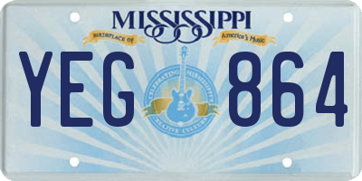 MS license plate YEG864
