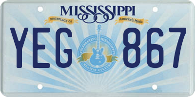 MS license plate YEG867