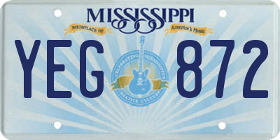 MS license plate YEG872