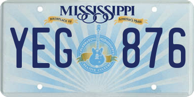MS license plate YEG876