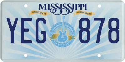 MS license plate YEG878