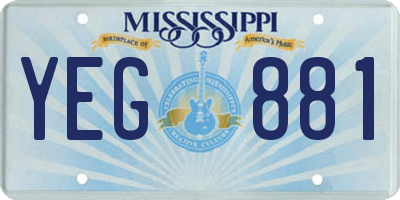 MS license plate YEG881
