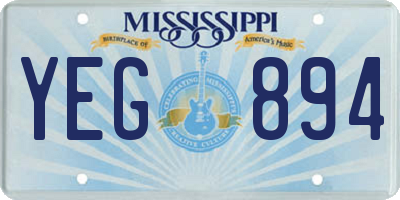 MS license plate YEG894