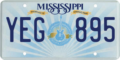 MS license plate YEG895