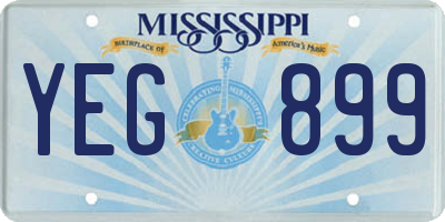 MS license plate YEG899