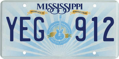 MS license plate YEG912