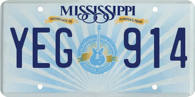 MS license plate YEG914
