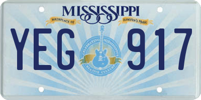 MS license plate YEG917