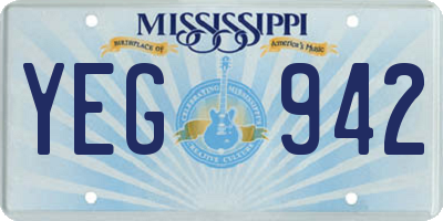 MS license plate YEG942