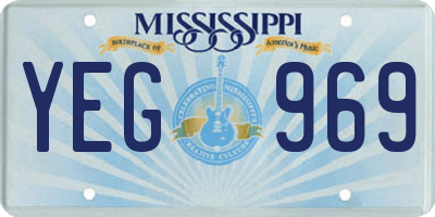 MS license plate YEG969