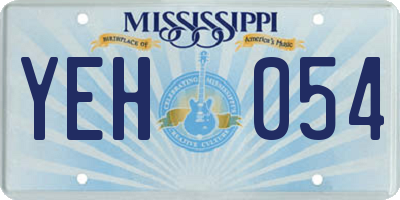 MS license plate YEH054