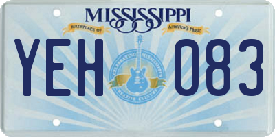 MS license plate YEH083