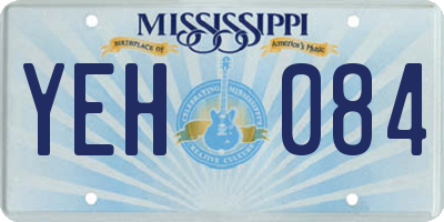 MS license plate YEH084