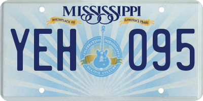 MS license plate YEH095