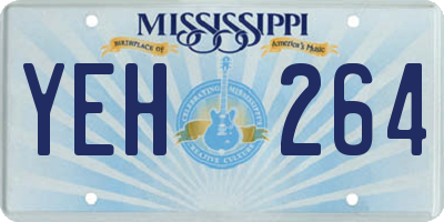 MS license plate YEH264