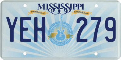 MS license plate YEH279