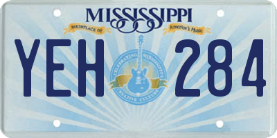 MS license plate YEH284