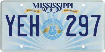 MS license plate YEH297