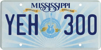 MS license plate YEH300
