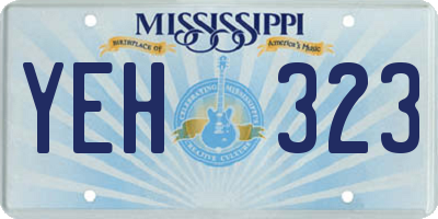 MS license plate YEH323