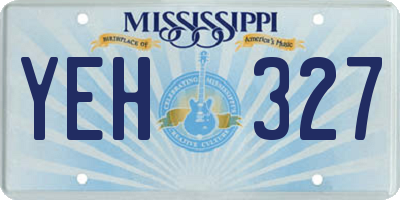 MS license plate YEH327