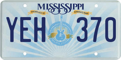 MS license plate YEH370