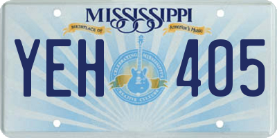 MS license plate YEH405