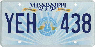 MS license plate YEH438